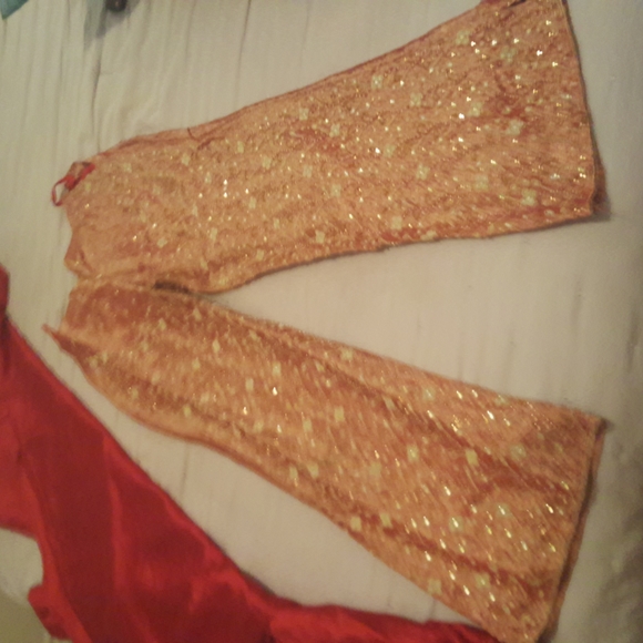 Red & Gold Salwar Indian Wear - Picture 2 of 3